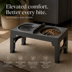 Adjustable dog feeder
